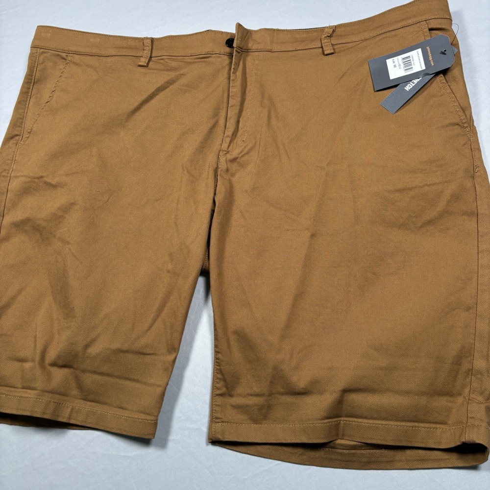Johnny Bigg Charlie Canvas Short Men 50 Gold Stretch‎ Flat Front J193SH201.GLD